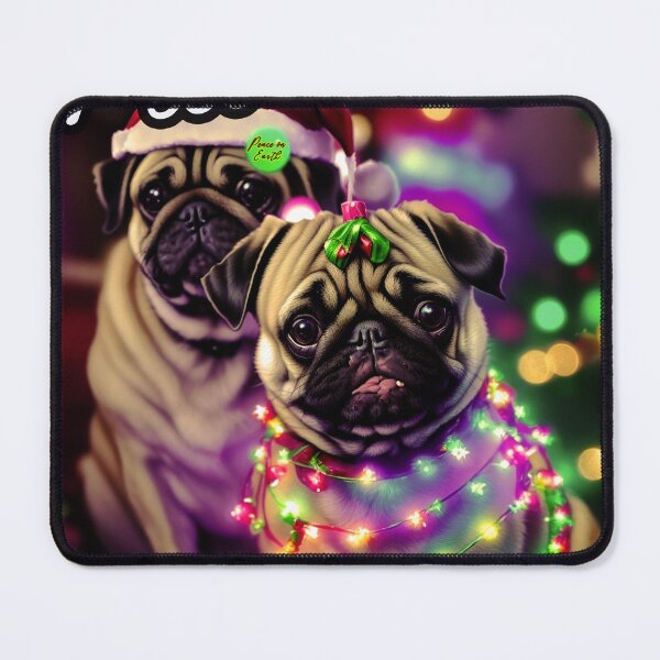 Item preview, Pug HAPPY HOLIDAYS 82 MERRY CHRISTMAS PUGGY HOLIDAYS designed and sold by RedBluffTraders.