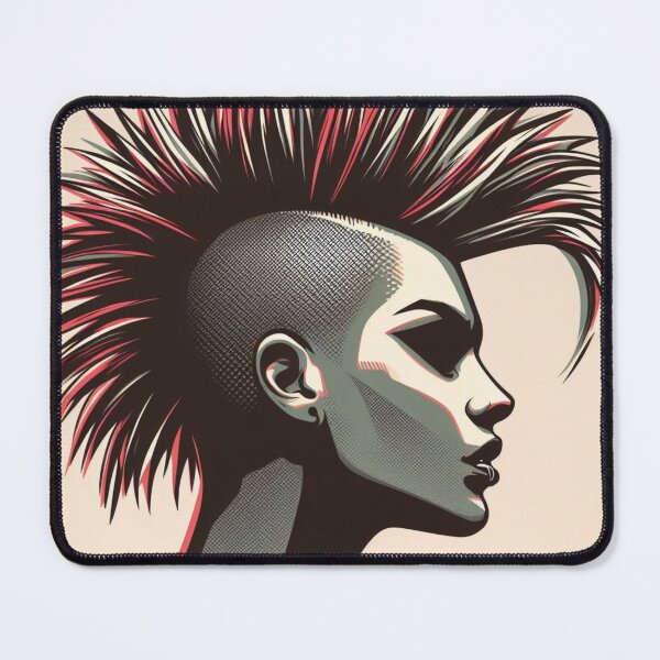 Item preview, abstract punk woman face designed and sold by RockPalette.