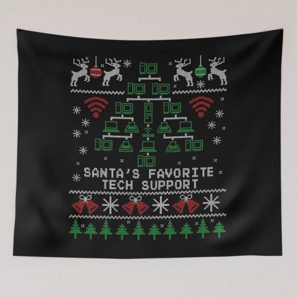 Item preview, Santa's Favorite Tech Support Christmas for IT Professionals designed and sold by Nerd Shizzle.