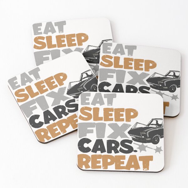 Item preview, Eat Sleep Fix Cars Repeat designed and sold by bihtti.