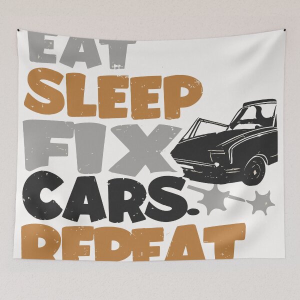 Item preview, Eat Sleep Fix Cars Repeat designed and sold by bihtti.