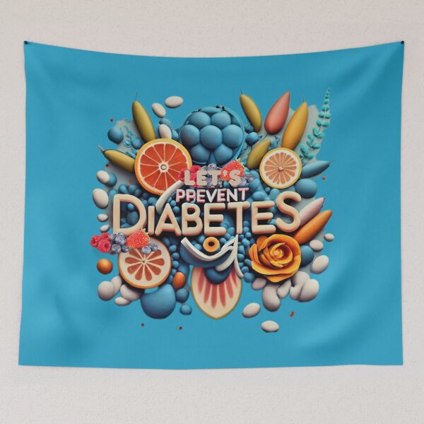 Item preview, Let's Prevent Diabetes by eating More Fruits and Vegetables designed and sold by HG-Creation-Design.