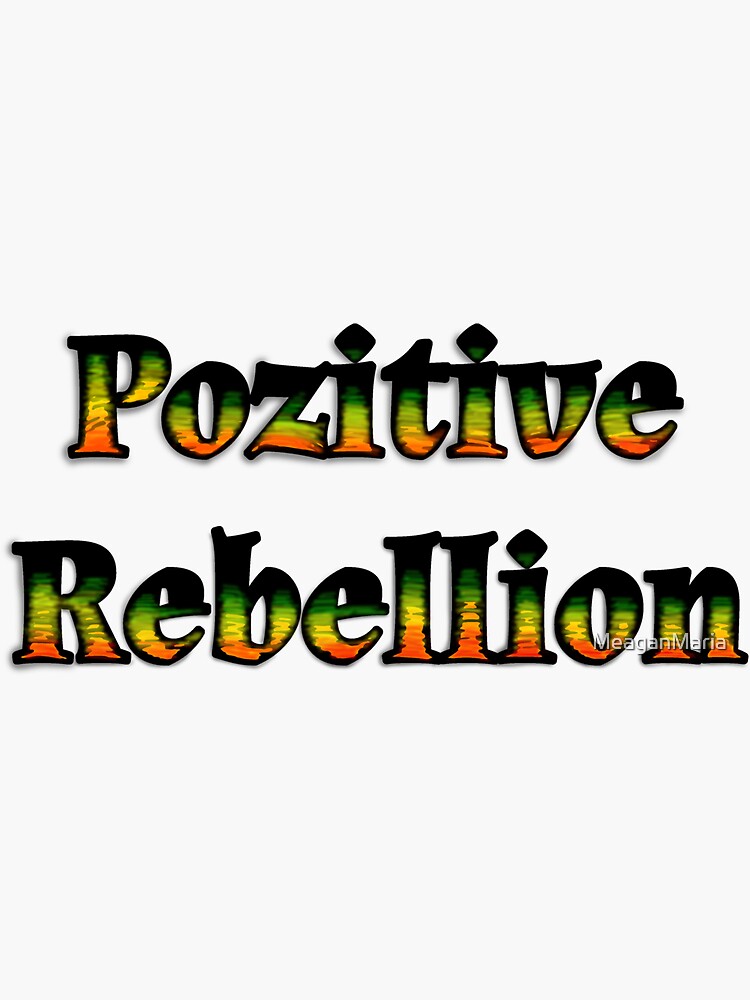 Thumbnail 3 of 3, Sticker, Pozitive Rebellion Logo designed and sold by MeaganMaria.