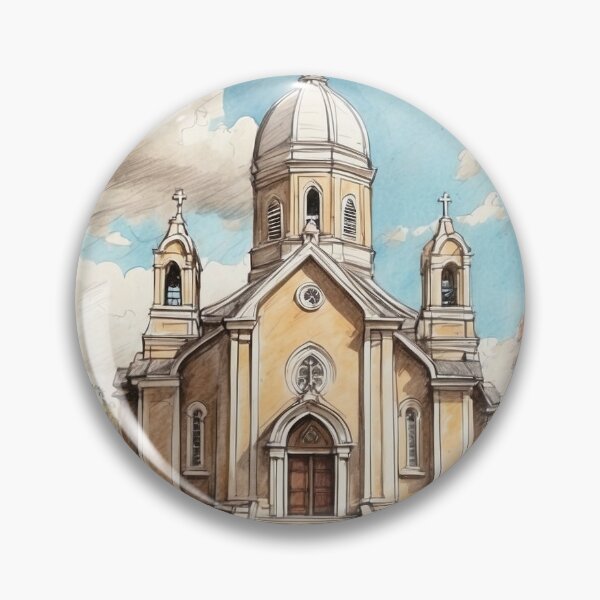 Item preview, Christian Art for Gifts of Catholic Church Painting - Church designed and sold by HeavenArtStudio.