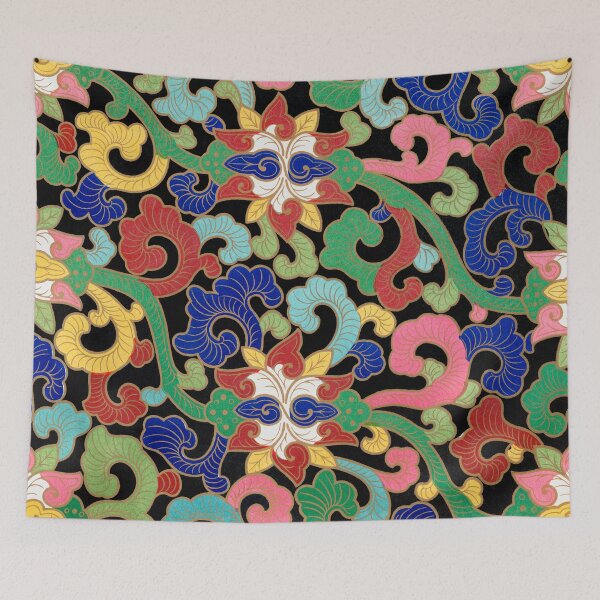 Item preview, Vintage Chinese Floral Ornament Illustration designed and sold by Wander-Wave.