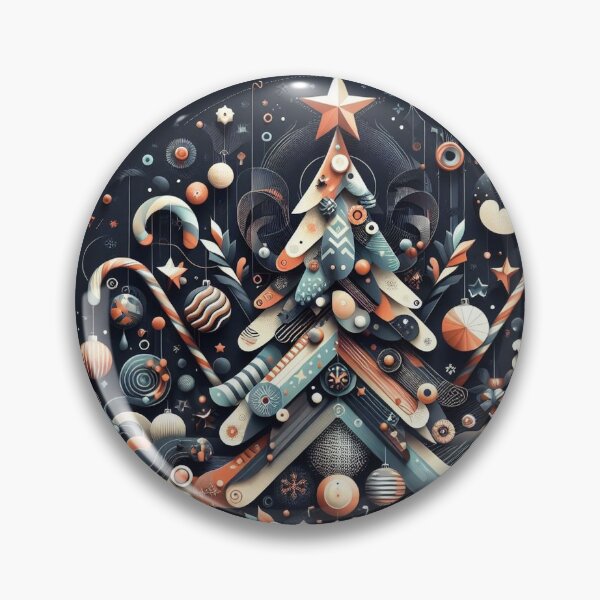 Item preview, Advent Christmas abstract symbol artificial Christmas tree with Christmas decorations designed and sold by JaroDesign2023.