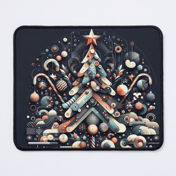 Item preview, Advent Christmas abstract symbol artificial Christmas tree with Christmas decorations designed and sold by JaroDesign2023.