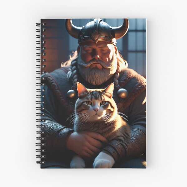 Item preview, Viking and his majestic feline conquer together. designed and sold by MoonShroomPrint.