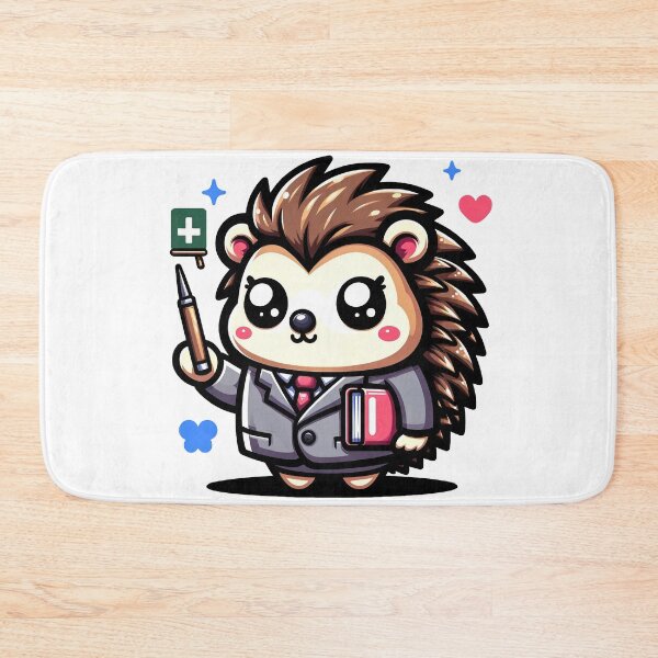 Item preview, Charming Kawaii Hedgehog Teacher - Cute Educator Art designed and sold by PuffPuffPrint.