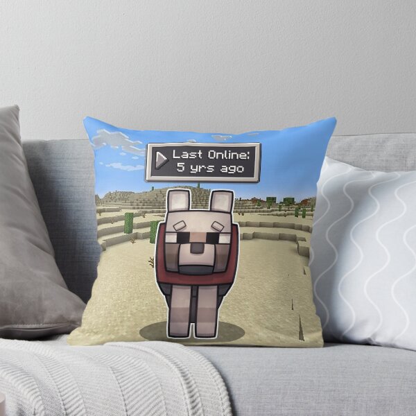 Item preview, Last Online Minecraft Wolf Mousepad designed and sold by Seamunis.