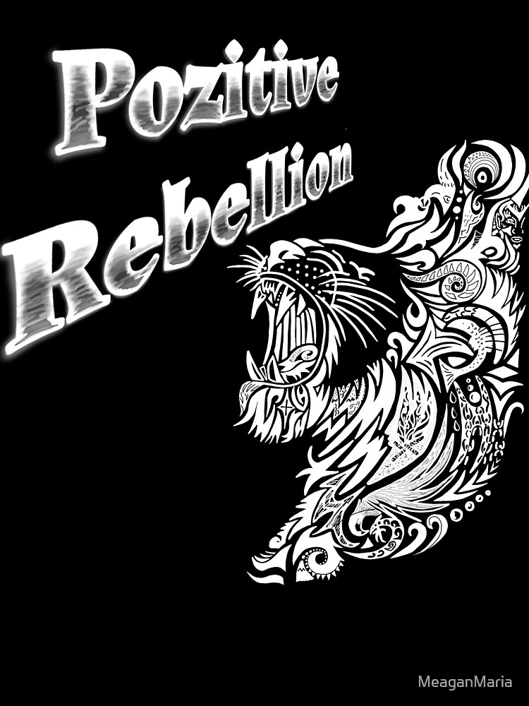 Thumbnail 7 of 7, Oversized T-Shirt, Pozitive Rebellion Black&White Lion designed and sold by MeaganMaria.