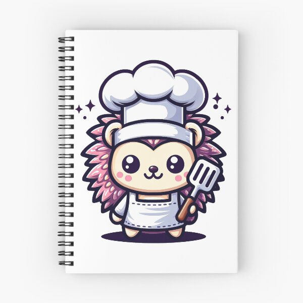 Item preview, Charming Kawaii Hedgehog Chef - Cute Culinary Masterpiece designed and sold by PuffPuffPrint.