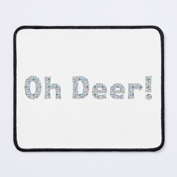 Item preview, Oh Deer! Whimsical Christmas Lettering Blue & White designed and sold by ara-designs.