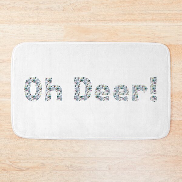 Item preview, Oh Deer! Whimsical Christmas Lettering Blue & White designed and sold by ara-designs.
