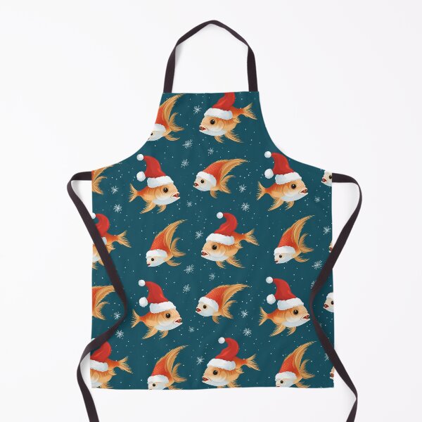 Item preview, Gold Fishes in Santas Hat pattern designed and sold by Sp3ctrumOfColor.