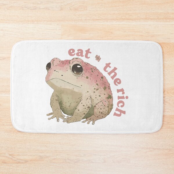 Item preview, Eat the rich - pink frog designed and sold by EmeraldeaArt.