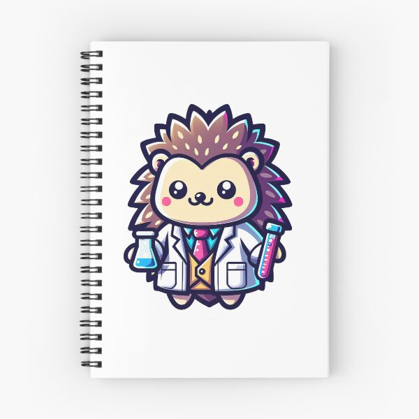 Artikelvorschau, Entzückendes Kawaii-Igel-Wissenschaftler-Kunstwerk entworfen und verkauft von PuffPuffPrint.