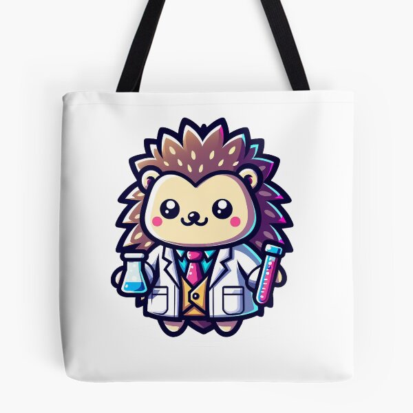 Item preview, Adorable Kawaii Hedgehog Scientist Artwork designed and sold by PuffPuffPrint.