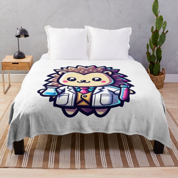 Item preview, Adorable Kawaii Hedgehog Scientist Artwork designed and sold by PuffPuffPrint.