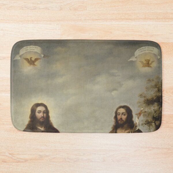 Item preview, Christian Art of Estéban Murillo - Saint John the Baptist Pointing to Christ - Jesus designed and sold by HeavenArtStudio.