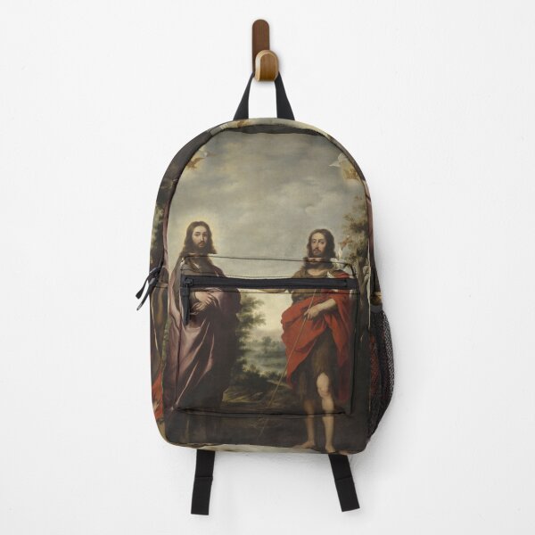 Item preview, Christian Art of Estéban Murillo - Saint John the Baptist Pointing to Christ - Jesus designed and sold by HeavenArtStudio.