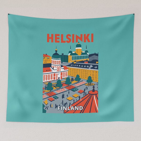 Item preview, A Vintage Travel Art of Helsinki - Finland  designed and sold by GoodOldVintage.