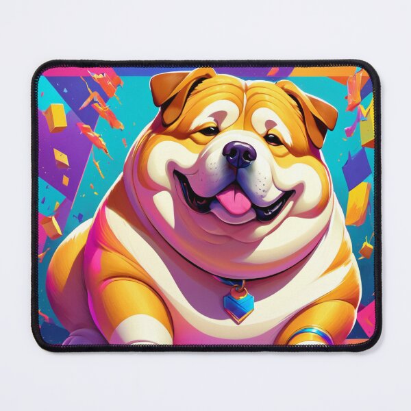 Item preview, Pop Art Dog: Brightly plump pup radiates joy and colors designed and sold by MoonShroomPrint.