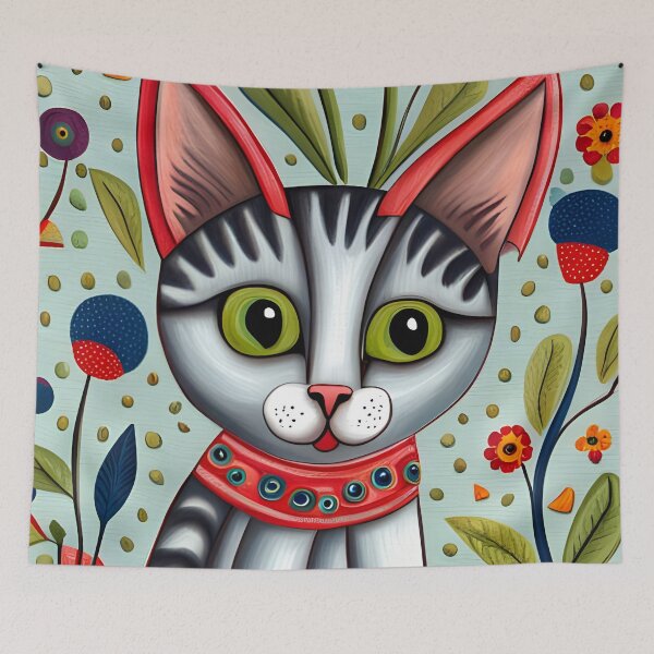 Item preview, Gray Cat Face designed and sold by Reclining Buddha Cat.