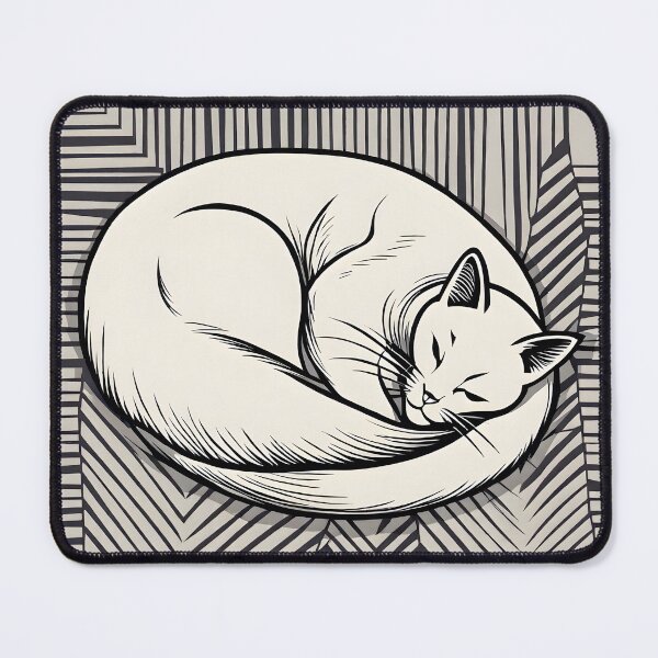 Item preview, Sleeping Cat Vivid Black Adn white designed and sold by Catophile.