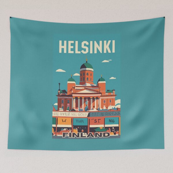 Item preview, A Vintage Travel Art of Helsinki - Finland  designed and sold by GoodOldVintage.