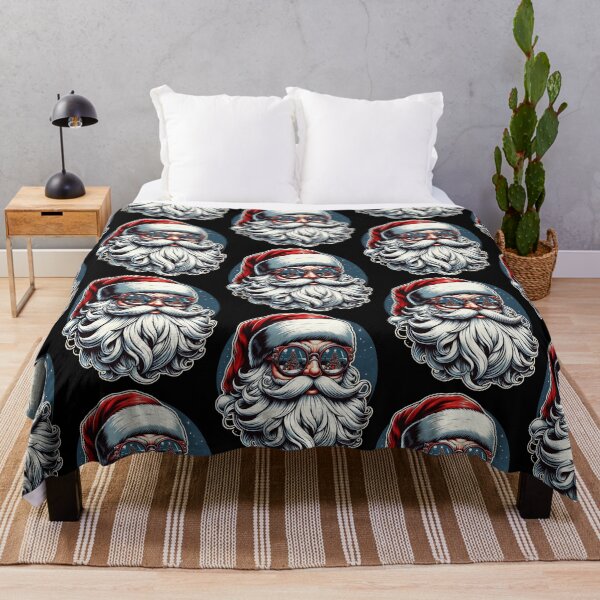 Item preview, Holiday Style with a Retro Touch: Santa in Fashionable Glasses designed and sold by ArtFeverShop.