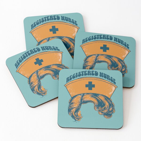 Item preview, Registered Nurse Side Profile Retro Colors Vintage Aesthetic Nursing Appreciation Gift for her designed and sold by CORINNE W.