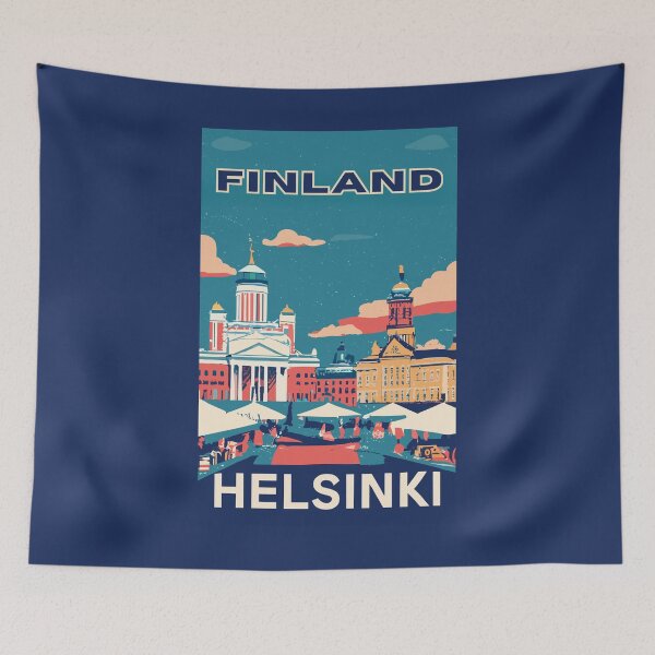 Item preview, A Vintage Travel Art of Helsinki - Finland  designed and sold by GoodOldVintage.