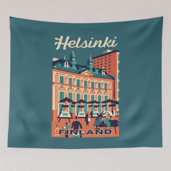 Item preview, A Vintage Travel Art of Helsinki - Finland  designed and sold by GoodOldVintage.