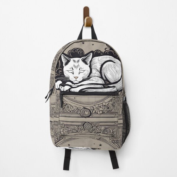 Item preview, Aesthetic Japanese Cat sleeping blank eyes designed and sold by Catophile.