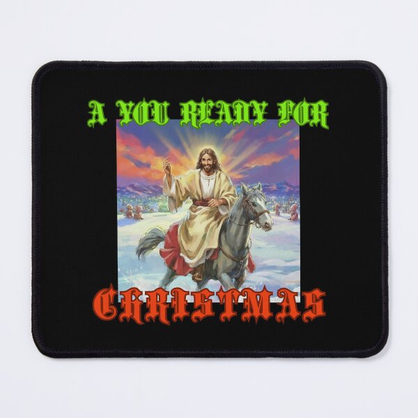 Item preview,  Are you ready for christmas Jesus on horse funny christian for xmas designed and sold by thankful-loco.
