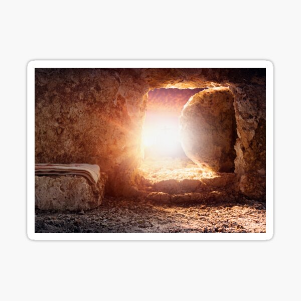 Item preview, Copy of Empty tomb of jesus at sunrise with stone background designed and sold by Modern-Tropical.