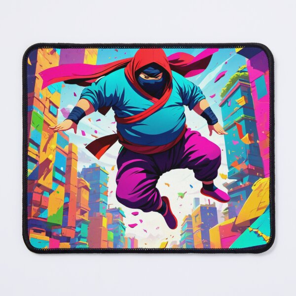 Item preview, Chubby Ninja Takes a Leap: Battle Begins designed and sold by MoonShroomPrint.