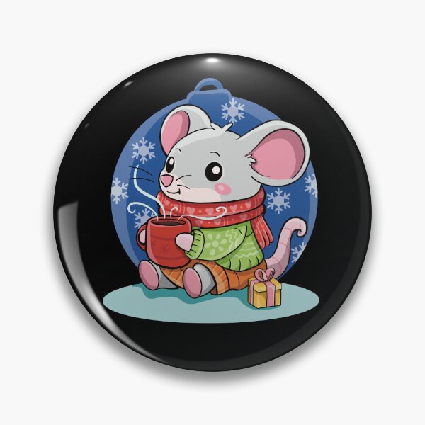 Item preview, Cute Christmas Mouse With Hot Cocoa  designed and sold by shadowisper.