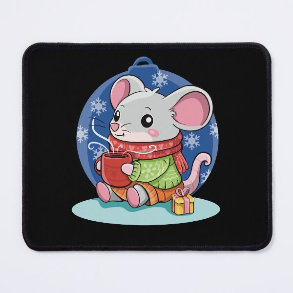 Item preview, Cute Christmas Mouse With Hot Cocoa designed and sold by shadowisper.