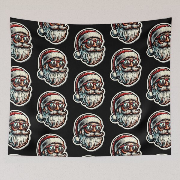 Item preview, Contemporary Santa: Vintage Glasses and Holiday Magic designed and sold by ArtFeverShop.