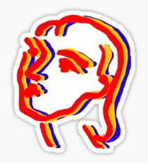 matisse woman sketch primary colors Sticker