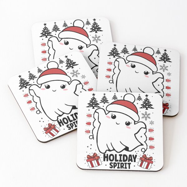 Item preview, Holiday Spirit | Cute and Festive Christmas Ghost with Christmas Lights designed and sold by PearlMoonGrapes.