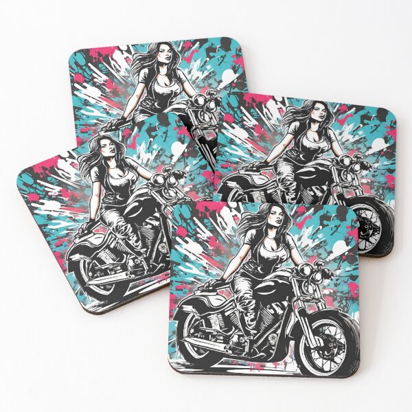 Item preview, Graffiti girl on motorcycle  designed and sold by Lost Highway Horror..