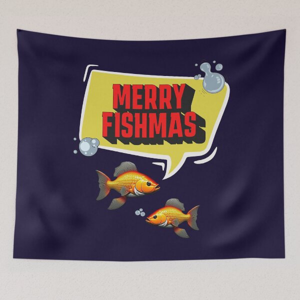 Item preview, Merry Fishmas Bubble Christmas Fish designed and sold by PG Illustration.