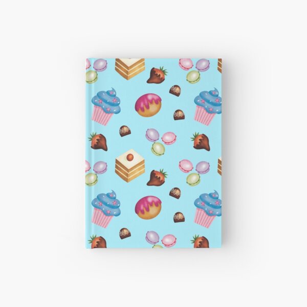 Sweets Pattern - Blue Hardcover Journal