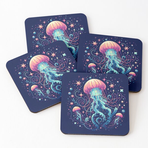 Item preview, Sparkly Colourful Jellyfish designed and sold by FuzyFriendHaven.