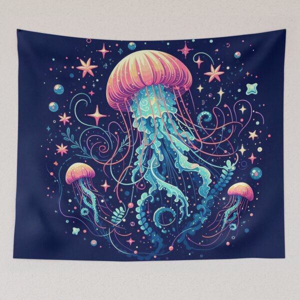Item preview, Sparkly Colourful Jellyfish designed and sold by FuzyFriendHaven.