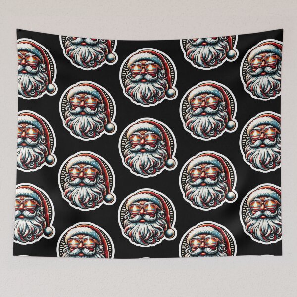 Item preview, Holiday Elegance: Santa with Retro Glasses designed and sold by ArtFeverShop.