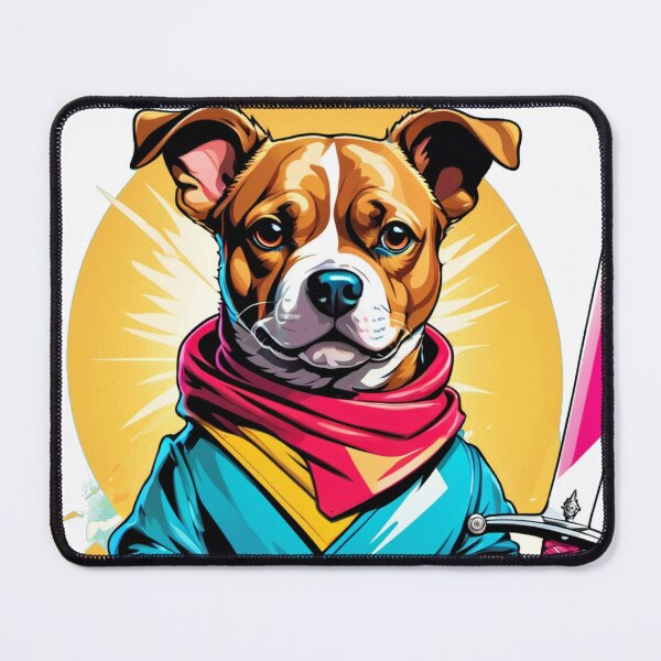 Item preview, Danger Dog! Canine warrior wields steel in epic duels designed and sold by MoonShroomPrint.
